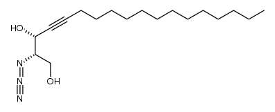 (2S,3R)-2-azido-4-octadecyn-1,3-diol结构式