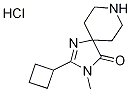 2-Cyclobutyl-3-methyl-1,3,8-triazaspiro[4.5]dec-1-en-4-one hydrochloride结构式