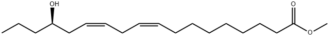 9,12-Octadecadienoic acid, 15-hydroxy-, methyl ester, (9Z,12Z,15R)- Structure