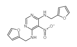 4,6-Pyrimidinediamine,N4,N6-bis(2-furanylmethyl)-5-nitro- picture