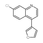 3-(7-氯-4-喹啉)-呋喃结构式