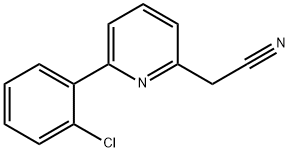 2-(6-(2-氯苯基)吡啶-2-基)乙腈结构式