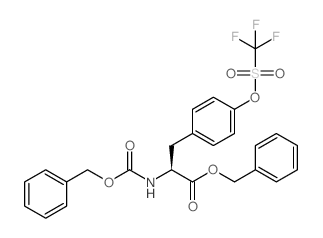 (S)-BENZYL 2-(((BENZYLOXY)CARBONYL)AMINO)-3-(4-HYDROXYPHENYL)PROPANOATE TRIFLUOROMETHANESULFONATE structure