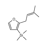 trimethyl(2-(3-methylbut-2-en-1-yl)furan-3-yl)silane结构式