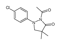 2-acetyl-1-(4-chlorophenyl)-4,4-dimethylpyrazolidin-3-one Structure