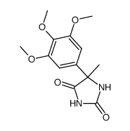 5-methyl-5-(3,4,5-trimethoxyphenyl)imidazolidine-2,4-dione结构式