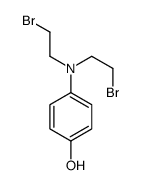 p-(Bis(2-bromoethyl)amino)phenol结构式