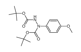 di-tert-butyl 1-(4-methoxyphenyl)hydrazine-1,2-dicarboxylate结构式