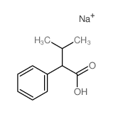 Benzeneacetic acid, a-(1-methylethyl)-, sodium salt(1:1)结构式