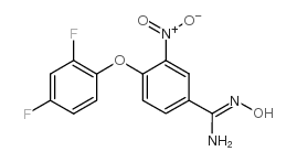 4-(2,4-difluorophenoxy)-n'-hydroxy-3-nitrobenzenecarboximidamide Structure