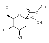 Methyl(methyl3-deoxy-D-arabino-hept-2-ulopyranosid)onate Structure