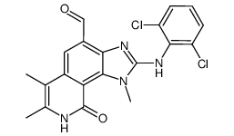 2-(2,6-dichlorophenylamino)-1,6,7-trimethyl-9-oxo-1,8-dihydroimidazo[4,5-h]isoquinoline-4-carbaldehyde结构式