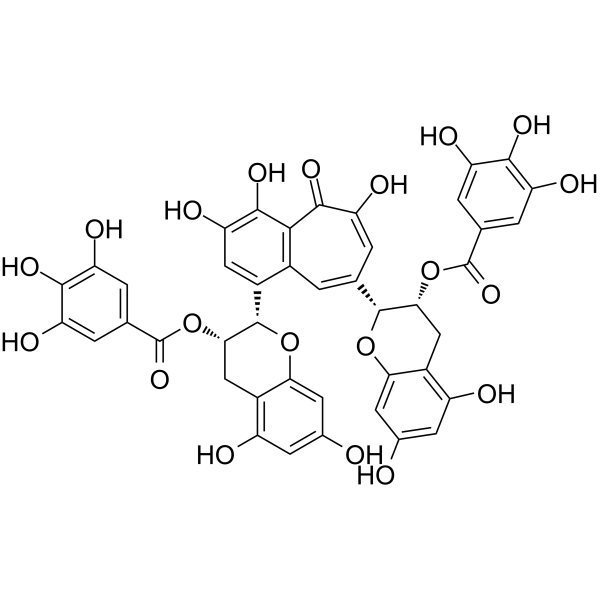 茶黄素-3,3'-双没食子酸酯结构式