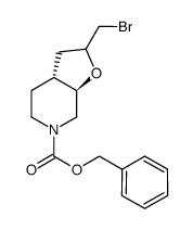 (3aR,7aR)-2-(溴甲基)-3,3a,4,5,7,7a-六氢-2H-呋喃[2,3-c]吡啶-6-羧酸苄基酯结构式