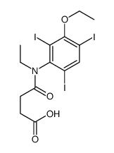 3-[[N-(3-Ethoxy-2,4,6-triiodophenyl)-N-ethylamino]carbonyl]propionic acid Structure