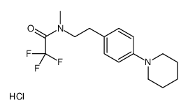 2,2,2-trifluoro-N-methyl-N-[2-(4-piperidin-1-ium-1-ylphenyl)ethyl]acetamide,chloride结构式