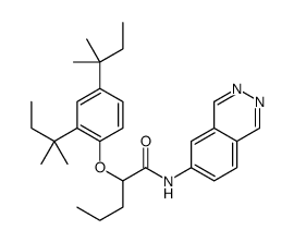 2-[2,4-bis(2-methylbutan-2-yl)phenoxy]-N-phthalazin-6-ylpentanamide结构式