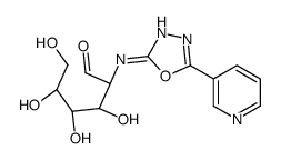 (2R,3R,4S,5R)-3,4,5,6-tetrahydroxy-2-[(5-pyridin-3-yl-1,3,4-oxadiazol-2-yl)amino]hexanal Structure