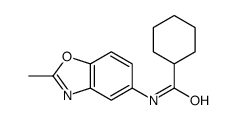 Cyclohexanecarboxamide, N-(2-methyl-5-benzoxazolyl)- (9CI) Structure