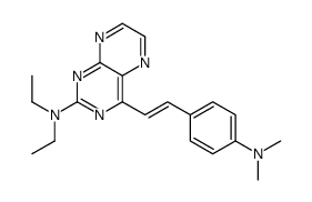 4-[2-[4-(dimethylamino)phenyl]ethenyl]-N,N-diethylpteridin-2-amine Structure