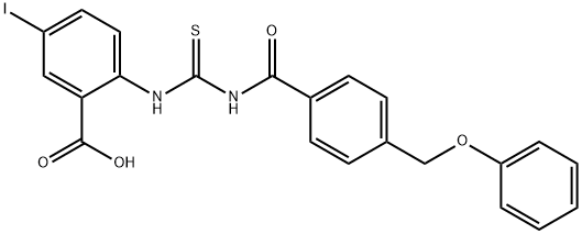 5-iodo-2-[[[[4-(phenoxymethyl)benzoyl]amino]thioxomethyl]amino]-benzoic acid结构式