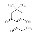 2-Cyclohexen-1-one,3-hydroxy-5,5-dimethyl-2-(1-oxopropyl)- Structure