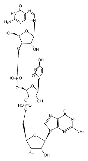 guanylyl-(3'→5')-uridylyl-(3'→5')-guanosine结构式