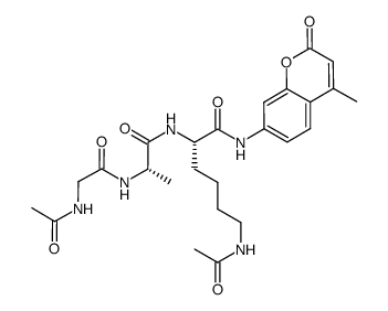 Ac-Gly-Ala-Lys(Ac)-AMC Structure