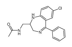 2-Acetaminomethyl-7-chloro-2,3-dihydro-5-phenyl-1H-1,4-benzodiazepine Structure