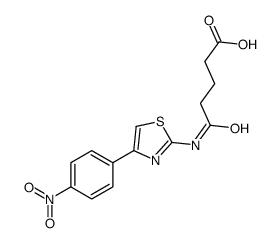 5-[[4-(4-nitrophenyl)-1,3-thiazol-2-yl]amino]-5-oxopentanoic acid结构式