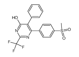 6-[4-(methylsulfonyl)phenyl]-5-phenyl-2-(trifluoromethyl)pyrimidin-4-ol Structure