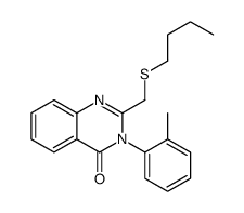 2-(butylsulfanylmethyl)-3-(2-methylphenyl)quinazolin-4-one结构式