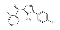 (5-AMINO-1-(4-FLUOROPHENYL)-1H-PYRAZOL-4-YL)(O-TOLYL)METHANONE Structure