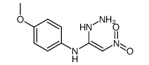 N-(1-hydrazinyl-2-nitroethenyl)-4-methoxyaniline结构式