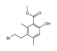 methyl 3-(2-bromoethyl)-6-hydroxy-2,4-dimethylbenzoate结构式