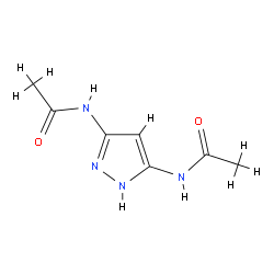 N,N'-(1H-吡唑-3,5-二基)二乙酰胺结构式