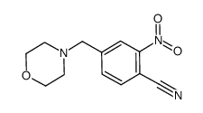 4-(morpholin-4-ylmethyl)-2-nitrobenzene carbonitrile Structure