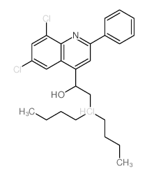 2-(dibutylamino)-1-(6,8-dichloro-2-phenyl-quinolin-4-yl)ethanol Structure