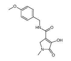 4-hydroxy-N-(4-methoxybenzyl)-1-methyl-5-oxo2,5-dihydro-1H-pyrrole-3-carboxamide结构式