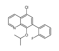 5-chloro-7-(2-fluorophenyl)-8-propan-2-yloxyquinoline结构式