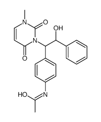 N-[4-[2-hydroxy-1-(3-methyl-2,6-dioxopyrimidin-1-yl)-2-phenylethyl]phenyl]acetamide结构式