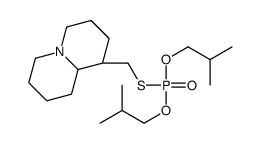 (1S)-1-[bis(2-methylpropoxy)phosphorylsulfanylmethyl]-2,3,4,6,7,8,9,9a-octahydro-1H-quinolizine结构式