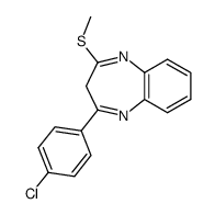 2-methylthio-4-(p-chlorophenyl)-3H-1,5-benzodiazepine结构式