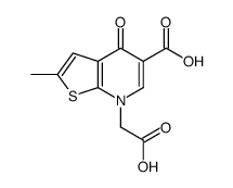 7-(CARBOXYMETHYL)-2-METHYL-4-OXO-4,7-DIHYDROTHIENO[2,3-B]PYRIDINE-5-CARBOXYLIC ACID结构式