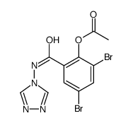 [2,4-dibromo-6-(1,2,4-triazol-4-ylcarbamoyl)phenyl] acetate Structure