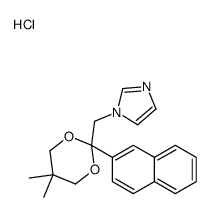 1-[(5,5-dimethyl-2-naphthalen-2-yl-1,3-dioxan-2-yl)methyl]imidazole,hydrochloride Structure