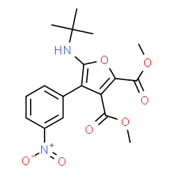 2,3-Furandicarboxylic acid,5-[(1,1-dimethylethyl)amino]-4-(3-nitrophenyl)-,dimethyl ester (9CI) structure