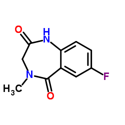 7-Fluoro-3,4-dihydro-4-methyl-1h-1,4-benzodiazepine-2,5-dione Structure