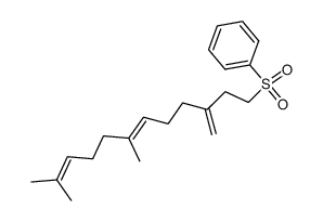 ((7,11-dimethyl-3-methylenedodeca-6,10-dien-1-yl)sulfonyl)benzene结构式