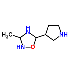 3-Methyl-5-(3-pyrrolidinyl)-1,2,4-oxadiazolidine Structure